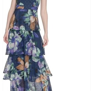 Eliza J Navy Floral Maxi Dress*111*